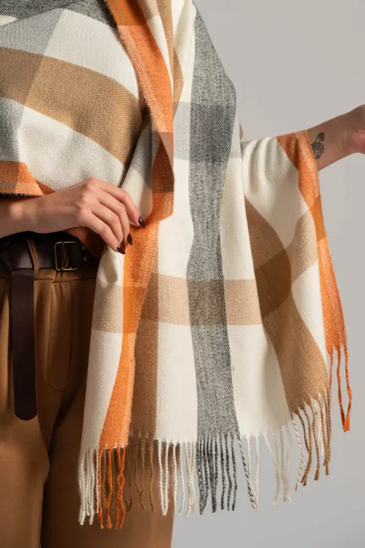 Pashmina Plaid Fringes