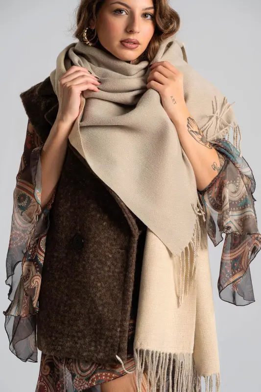 Pashmina Fringe Double-Sided