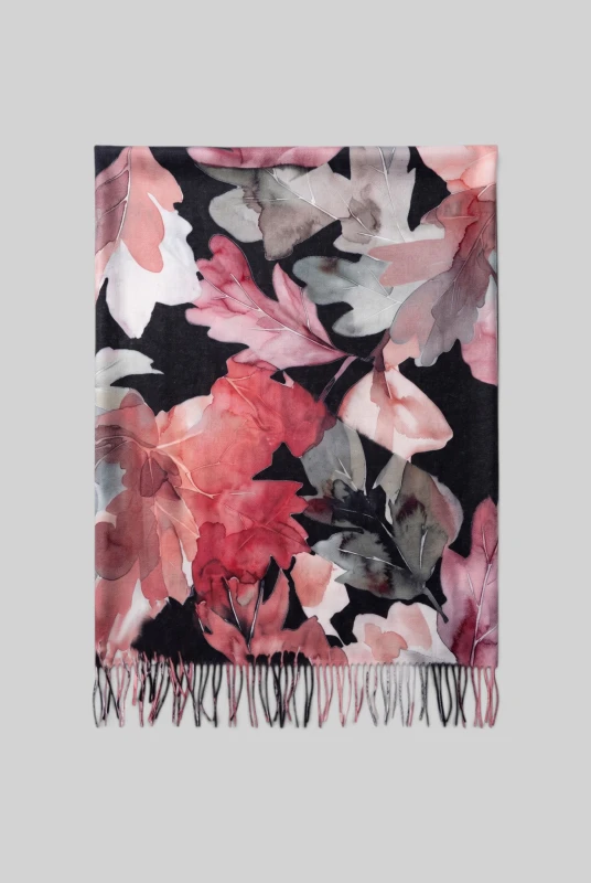 Pashmina Leaves with Fringes