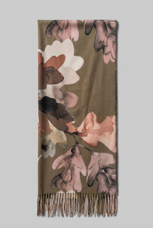 Pashmina Leaves with Fringes