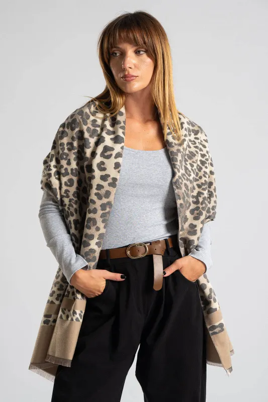Πασμίνα Leopar Mini Κρόσια