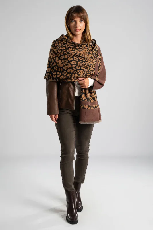 Pashmina Leopard Mini Fringe