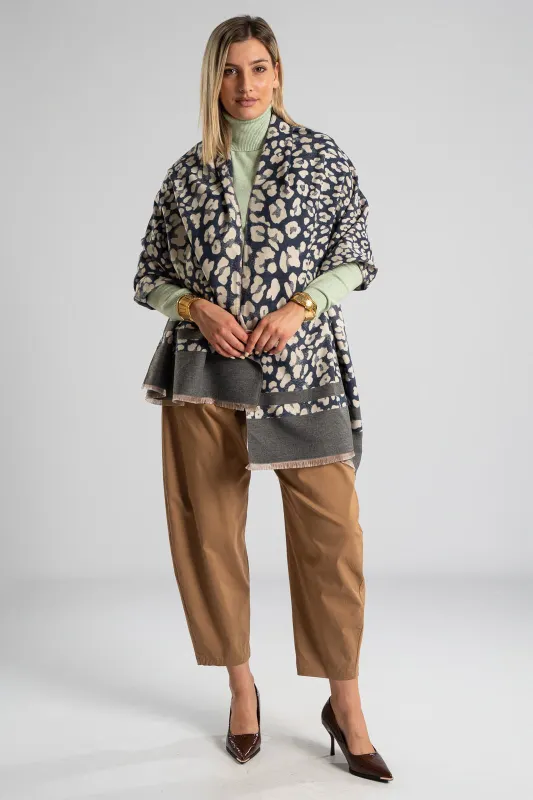 Pashmina Leopard Mini Fringe