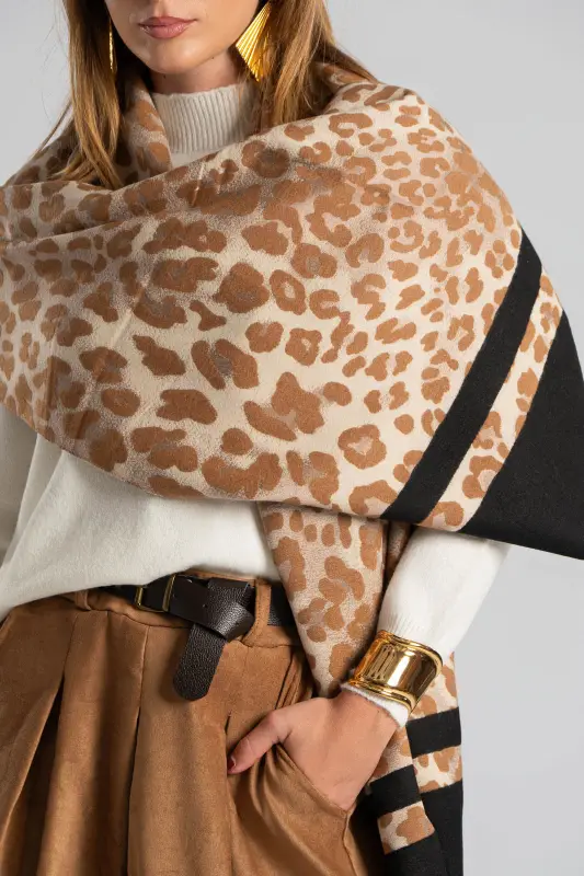 Pashmina Leopard Mini Fringe