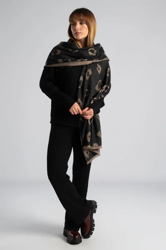 Πασμίνα Leopard Lurex