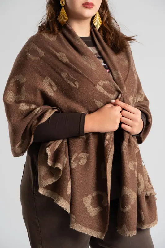 Πασμίνα Leopard Lurex