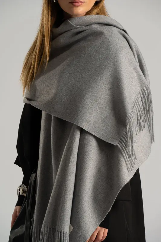 Pashmina Solid Color Fringe