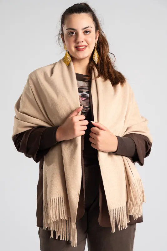 Pashmina Solid Color Fringe