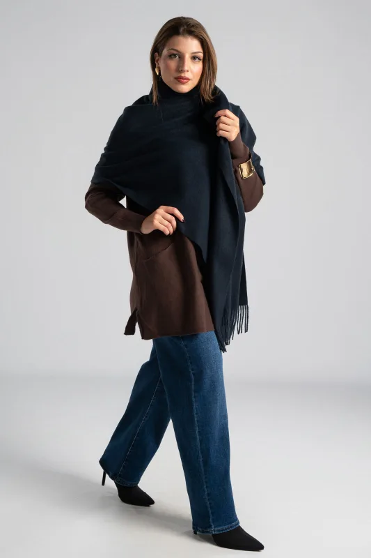 Pashmina Solid Color Fringe