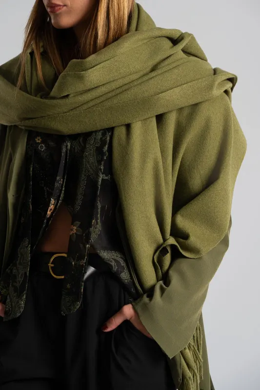 Pashmina Solid Color Fringe