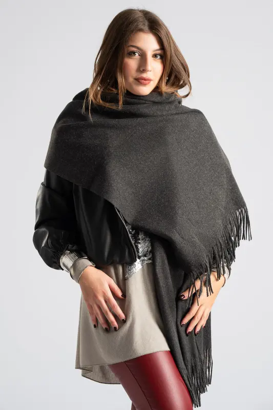 Pashmina Solid Color Fringe