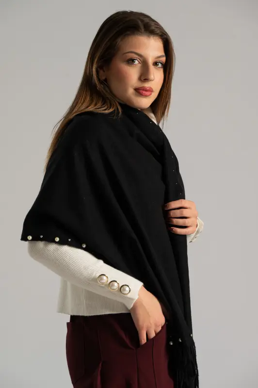 Πασμίνα Μονόχρωμη Πέρλα