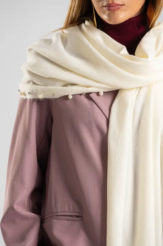 Pashmina Solid Color Pearl