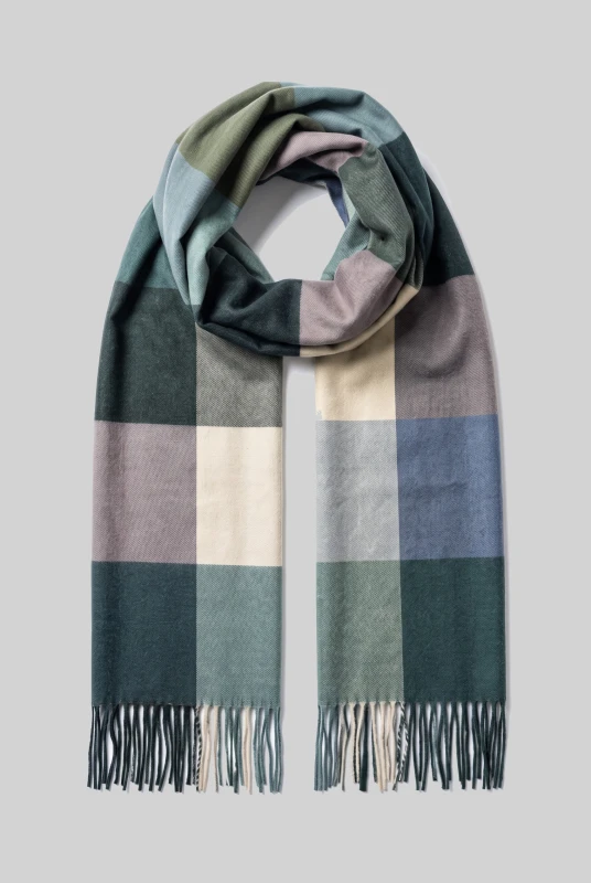 Πασμίνα Multicolor με Κρόσσια