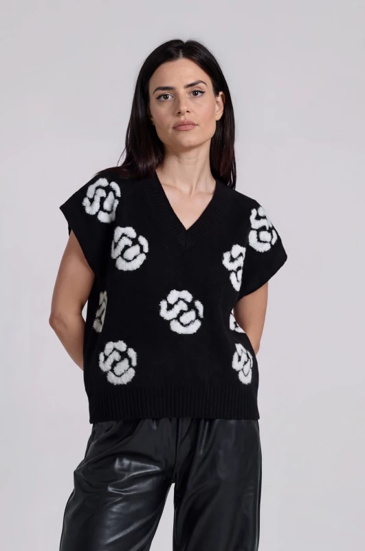 Πλεκτή Καζάκα Floral
