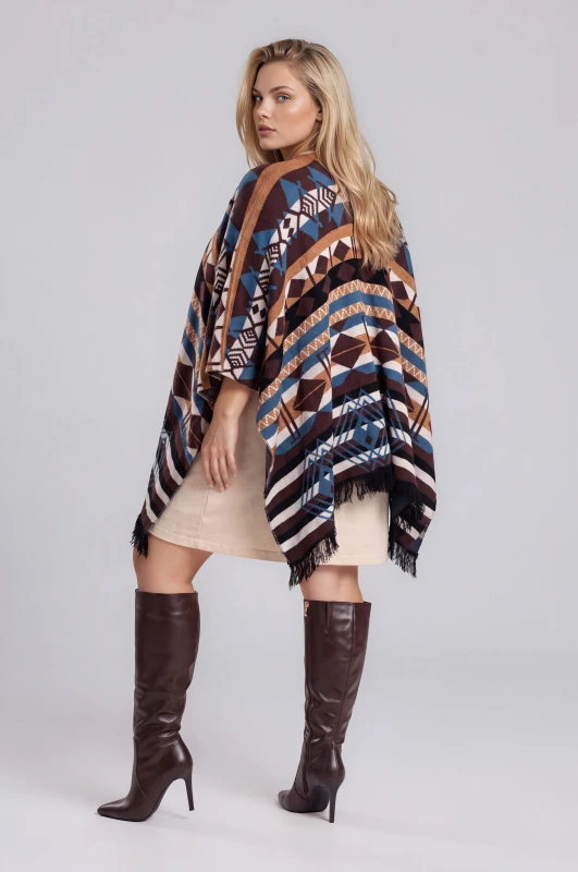 Πόντσο Ασύμμετρο Ethnic Boho