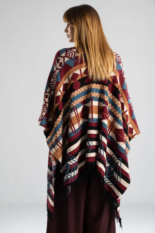 Poncho Asymmetrical Ethnic Boho 