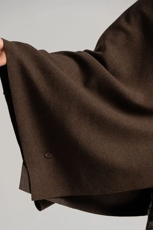 Poncho Asymmetrical Buttons