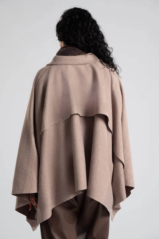 Poncho Asymmetrical Buttons