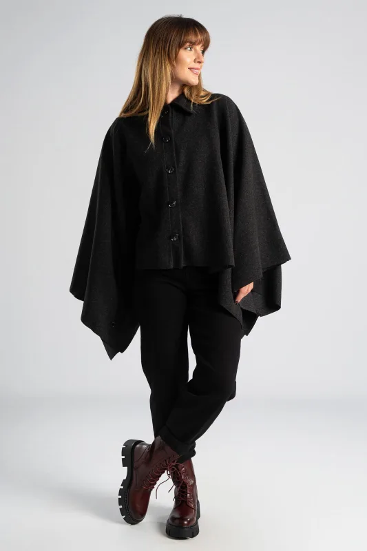 Πόντσο Ασύμμετρο Κουμπιά