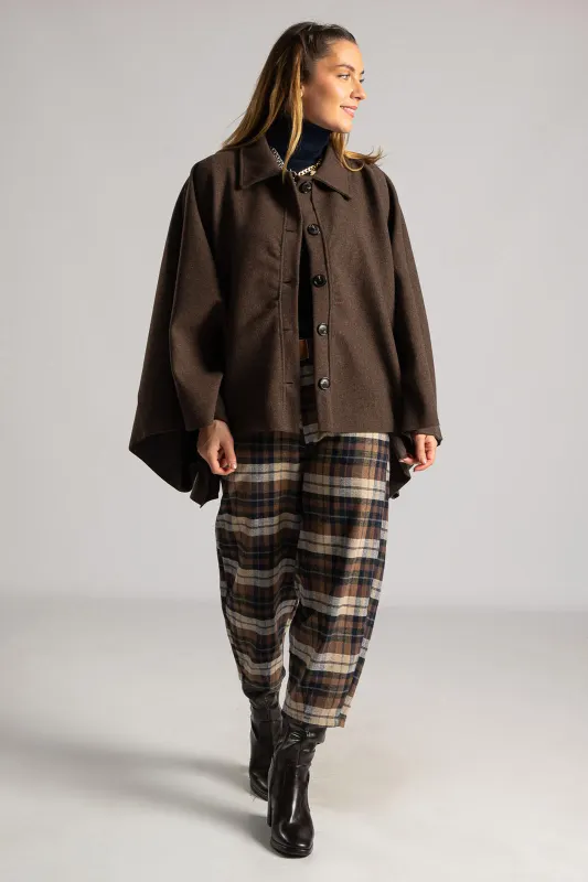 Poncho Asymmetrical Buttons