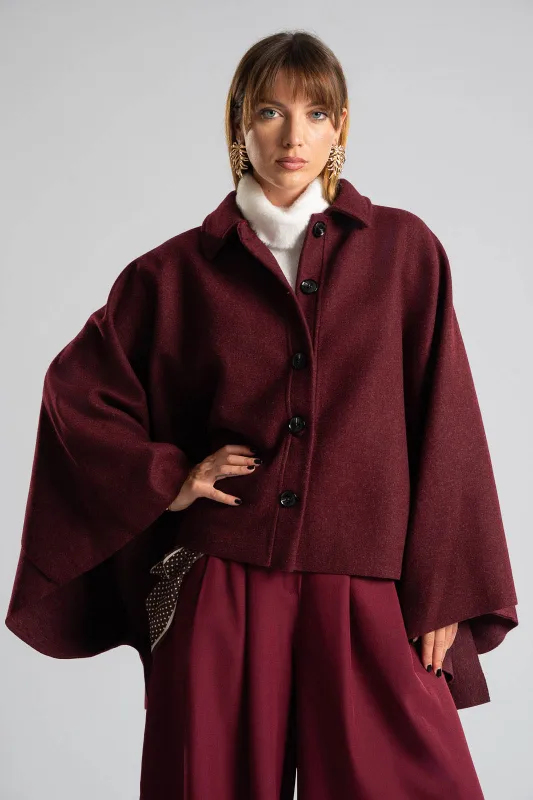 Poncho Asymmetrical Buttons
