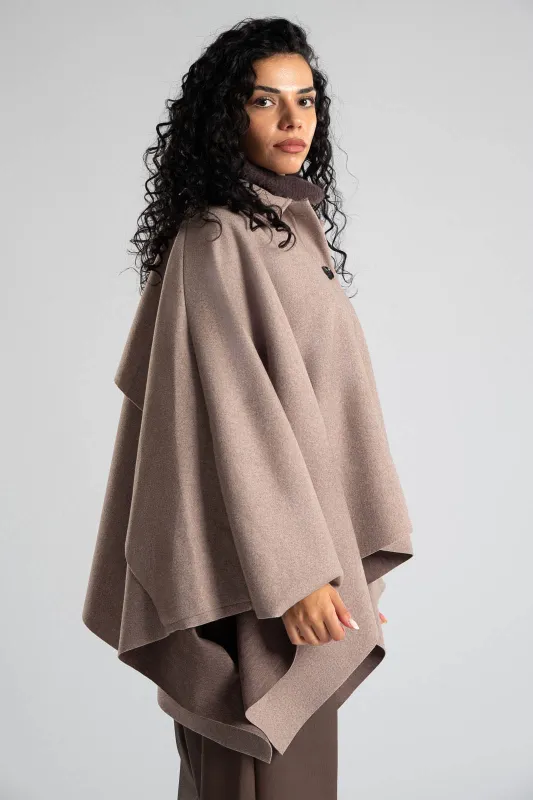 Poncho Asymmetrical Buttons