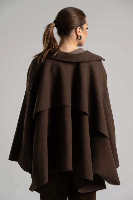 Poncho Asymmetrical Buttons