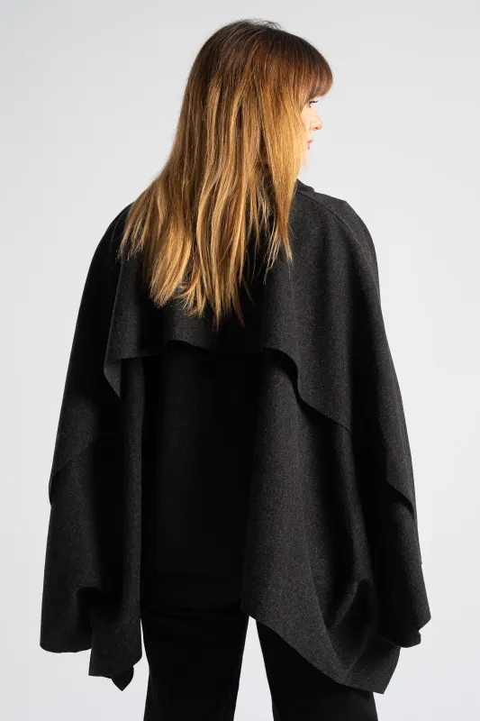 Πόντσο Ασύμμετρο Κουμπιά