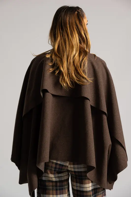 Poncho Asymmetrical Buttons