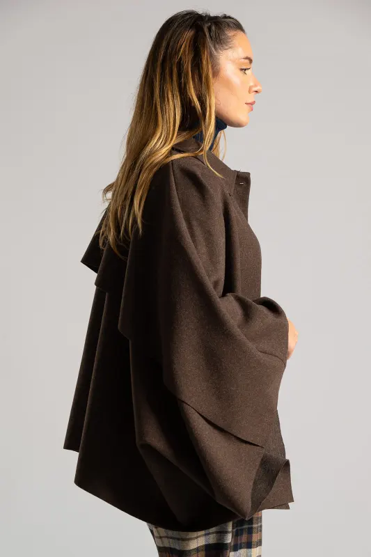 Poncho Asymmetrical Buttons
