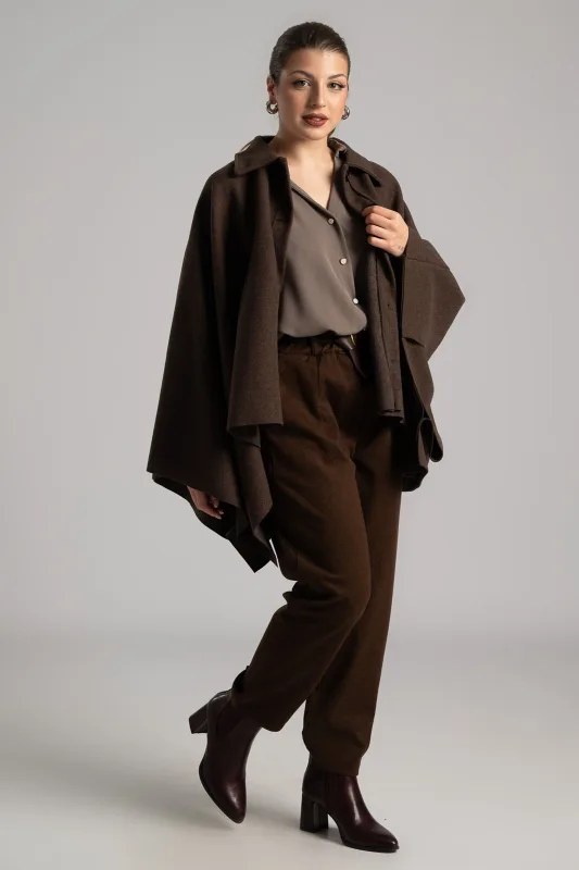 Poncho Asymmetrical Buttons