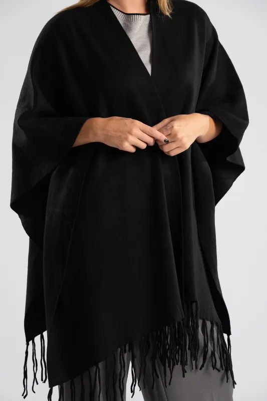 Poncho Asymmetrical Fringes