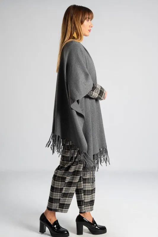 Poncho Asymmetrical Fringes