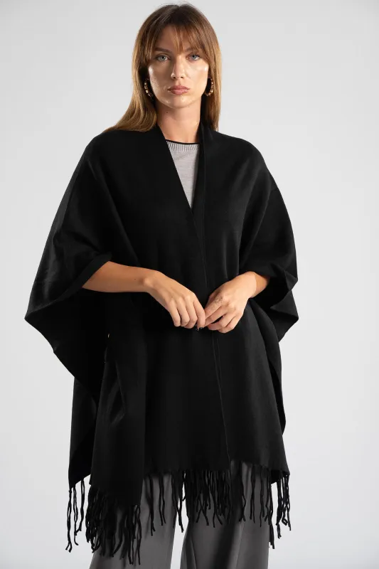 Poncho Asymmetrical Fringes
