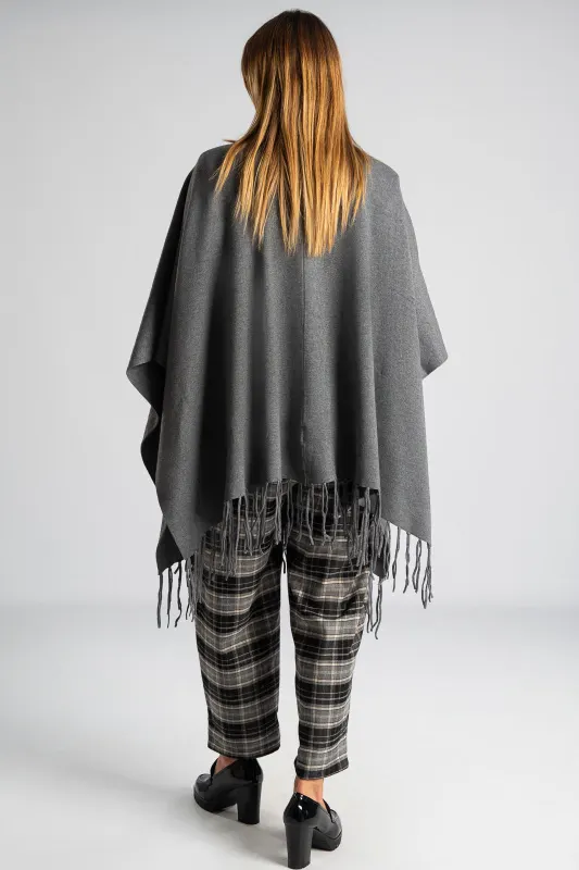 Poncho Asymmetrical Fringes