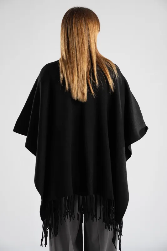Poncho Asymmetrical Fringes