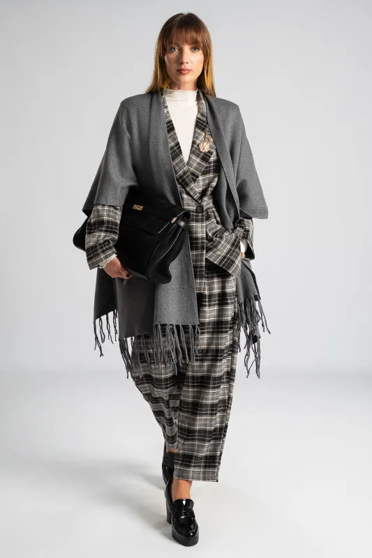 Poncho Asymmetrical Fringes