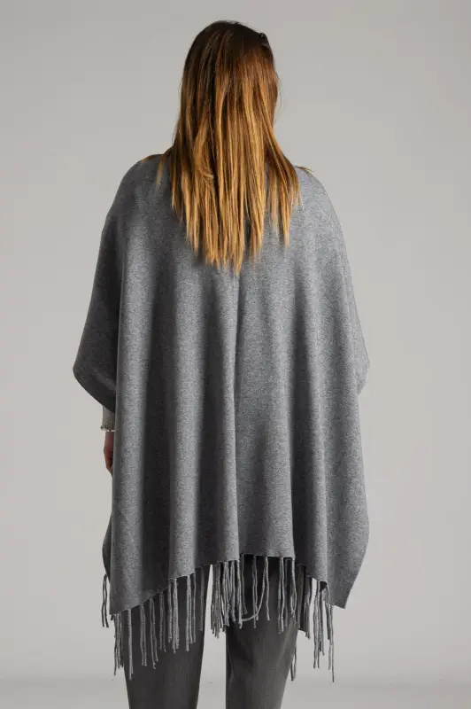 Πόντσο Ασύμμετρο Κρόσια Μονόχρωμο