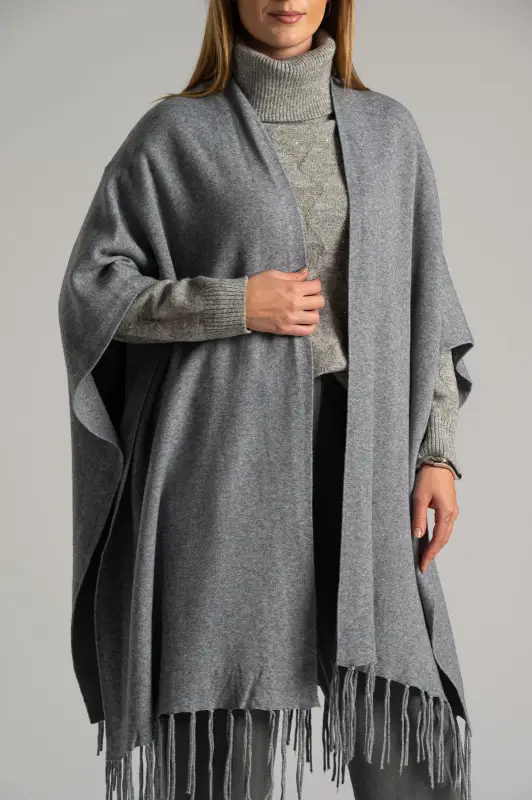 Πόντσο Ασύμμετρο Κρόσια Μονόχρωμο