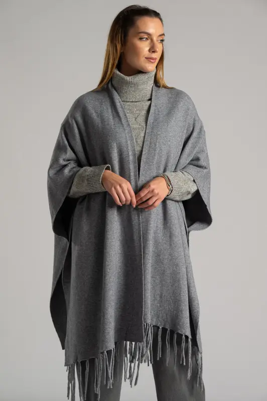 Πόντσο Ασύμμετρο Κρόσια Μονόχρωμο