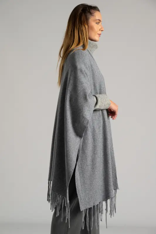 Πόντσο Ασύμμετρο Κρόσια Μονόχρωμο