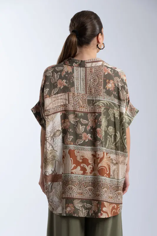 Πουκαμίσα Εμπριμέ Oversized