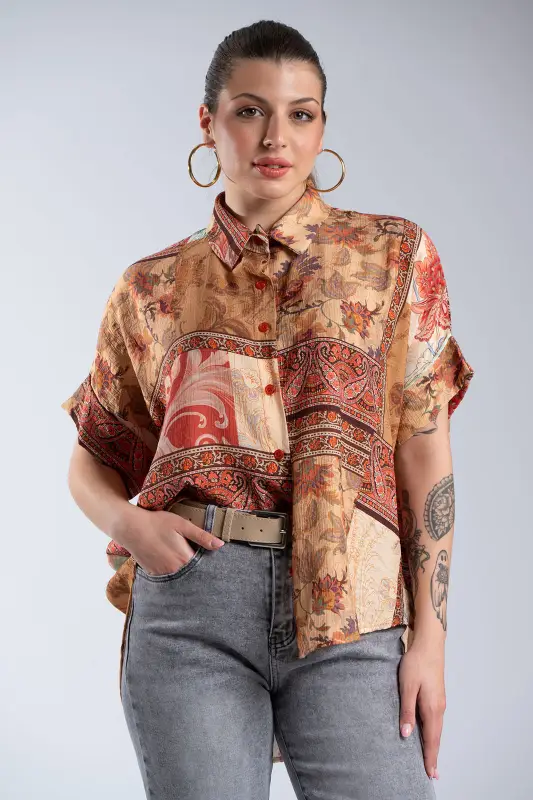 Oversized Embroidered Shirt 