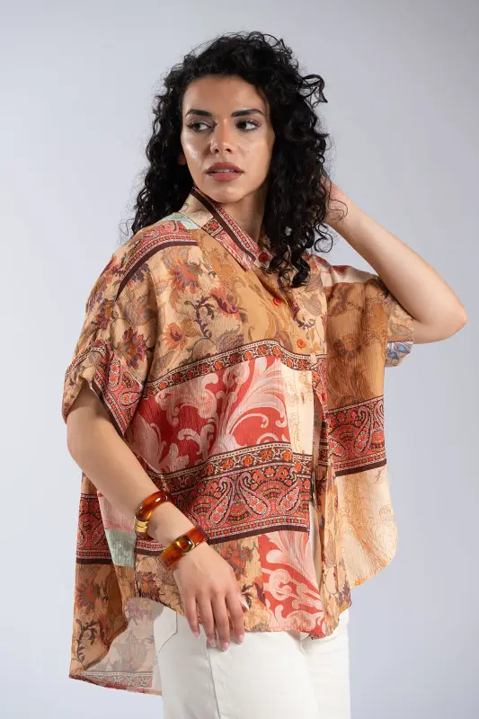 Πουκαμίσα Εμπριμέ Oversized