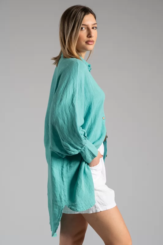 Shirt Linen Seafoam Green
