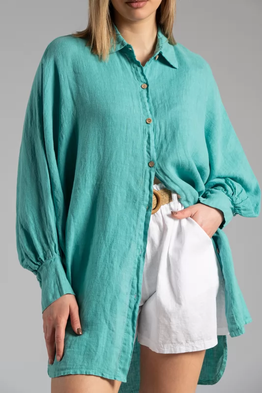 Shirt Linen Seafoam Green