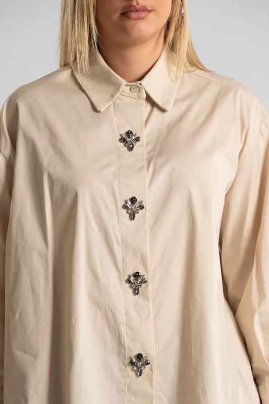 Cotton Shirt Rhinstones