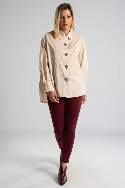 Cotton Shirt Rhinstones