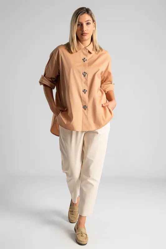 Cotton Shirt Rhinstones